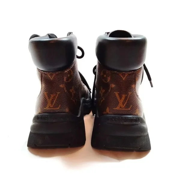 Louis Vuitton Boots Women Dark Brown Leather (calf) 660-073025 - Picture 3 of 9